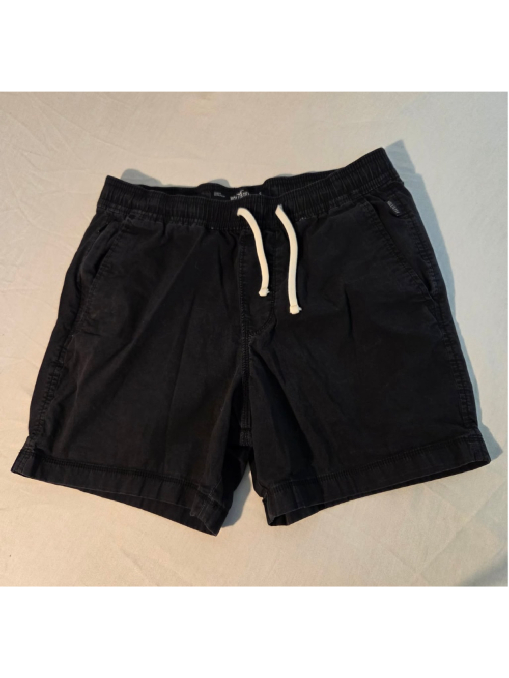 Hollister Men’s Jogger Shorts Epic Flex Chino Drawstring Black Size Small W-158